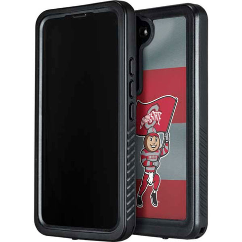 Ohio State University OSU Buckeyes Flag Galaxy S24 Plus Waterproof Case